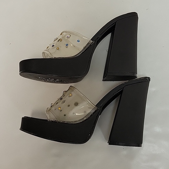 Skechers Shoes - Y2K Sketchers something else clear plastic rhinestone studded platforms sz 7